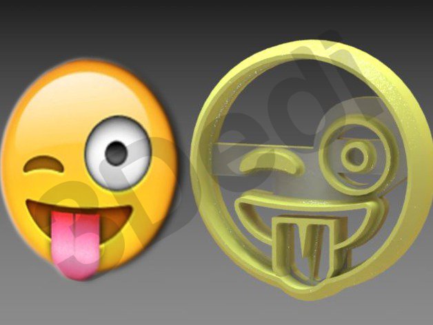 3D Emoji Kurabiye Kalıbı Modeli İndirme ve 3D Baskı